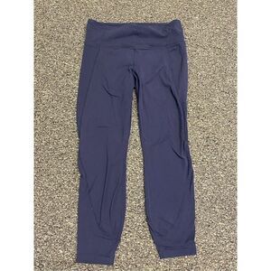 Athleta Women's Workout Activewear Cropped Leggings Navy Blue Medium